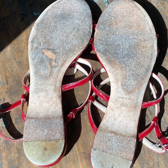 Chanel Red  Patent Sandal - Picture 3 of 3